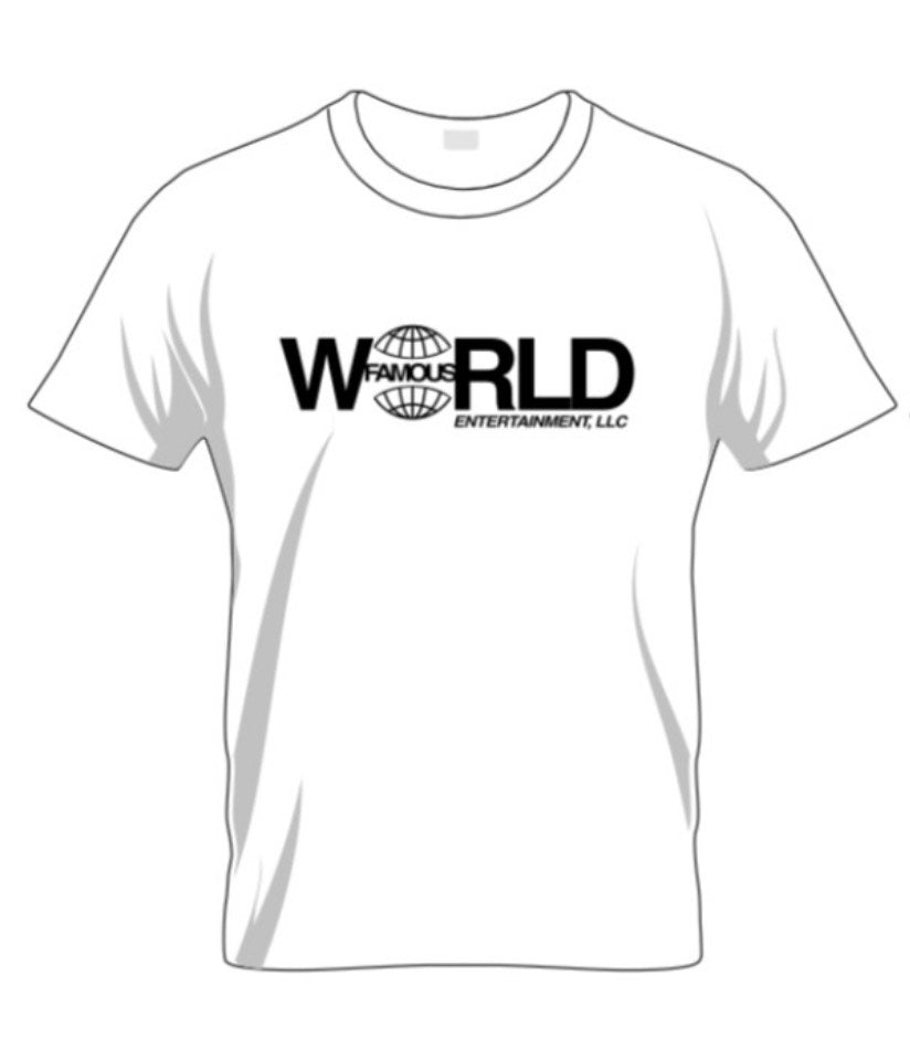 World Famous Entertainment Business Logo T-Shirt.
